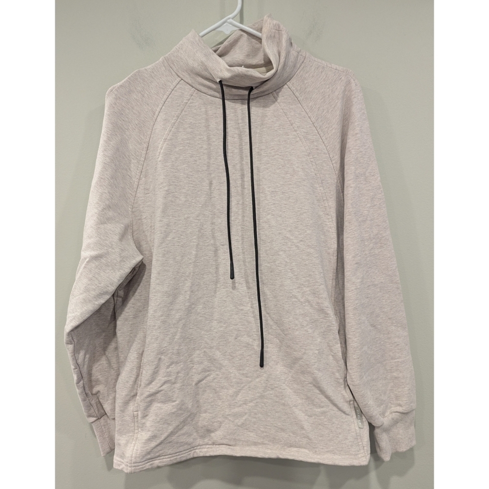 Varley Beige Atlas Sweatshirt Stretch Cotton Blend Size Medium